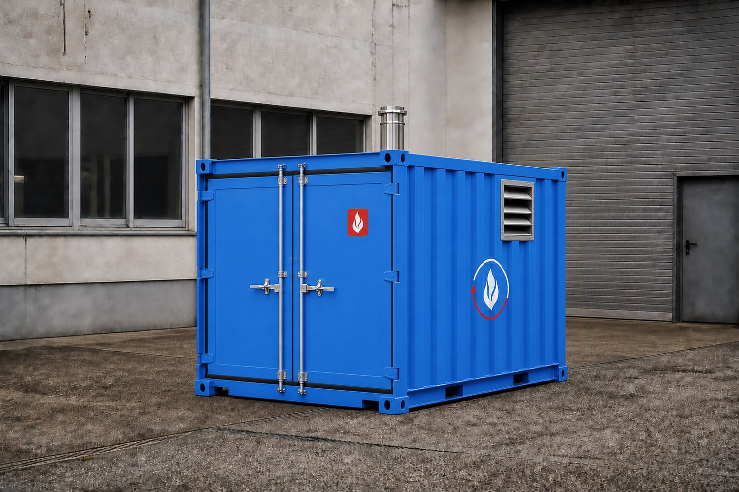 Mobile Heat Helpers Heizzentrale 500 kW am Gewerbeobjekt